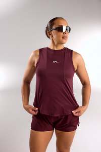 TRAINING TANK WOMENS DEEP CHERRY