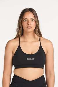 Hine: THIN RACER BRA ONYX