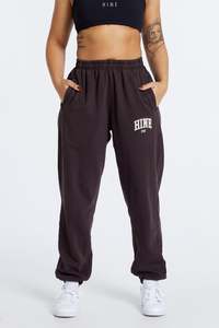 Hine: WASHED TRACKPANT ESPRESSO