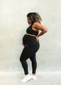 Final Sizes Hine: STAPLE MATERNITY FULL LENGTH LEGGING ONYX
