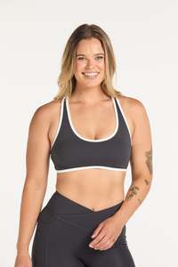 Sports Bras Hine: FORME CONTRAST BRA CHARCOAL