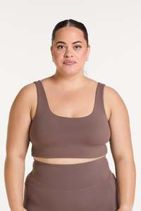 Sports Bras Hine: SCOOP BRA COFFEE