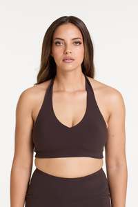 Sports Bras Hine: HALTER NECK BRA COCOA