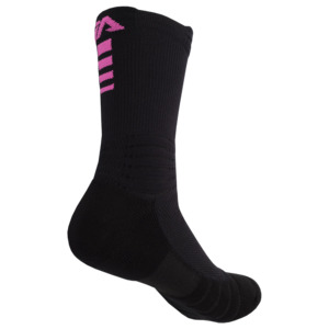 iAthletic Elite Performance Socks - Black/Black/Hot Pink