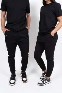 Tapered Trackpants: iAthletic Tapered Trackpants - Black
