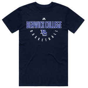 Berwick College: Berwick College Cotton Short Sleeve Tee - Navy