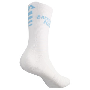 Basketball NSW Elite Socks - White/Carolina