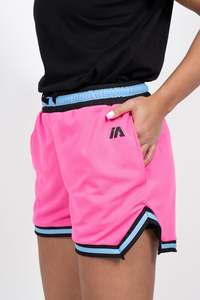 Womens Shorts: iAthletic Casual Basketball Shorts Womens - Pink Vice