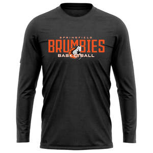 Springfield Brumbies Performance Long Sleeve Tee - Black Marle