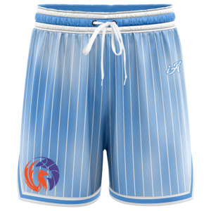 Sunshine Coast Phoenix Casual Shorts with Pockets - Faded Stripe Blue
