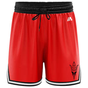 Devils Basketball: Devils Basketball Casual Shorts with Pockets - Red/Black/White