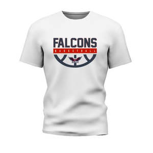 Newcastle Falcons: 'Team Falcons' Cotton Short Sleeve Tee - White