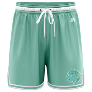 Basketball NSW Indigenous Circular Logo Casual Shorts - Mint/White
