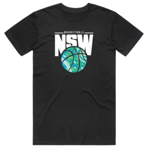 Basketball NSW Indigenous Textured Logo Cotton Tee