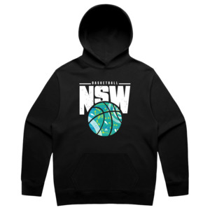 Basketball NSW Indigenous Textured Logo Cotton Hoodie