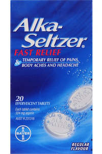Alka Seltzer Tablets 20 - Limit of 3 packets per order