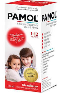 Children Anti Inflammatories Pain Fever: Pamol Colour Free Strawberry Suspension for All Ages 100ml
