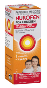 Children Anti Inflammatories Pain Fever: Nurofen for Children Strawberry 200ml - Limit of 1 per customer