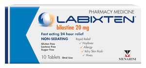 Antihistamines: Labixten (Bilastine) 20mg Tablets