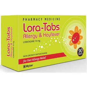 Antihistamines: Lora-Tabs (Loratadine) 10mg Tablets 90 - Maximum of 1 Packet Per Order