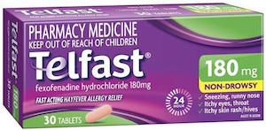 Antihistamines: Telfast 180mg Tablets