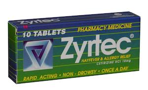 Antihistamines: Zyrtec 10mg Tablets 10