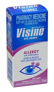 Allergy Eye Drops: Visine Allergy Eye Drops 15ml - Limit of 1 per customer