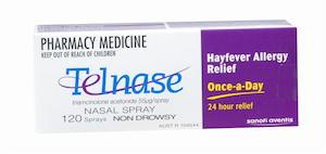 Nasal Sprays Drops: Telnase Hayfever Allergy Relief Nasal Spray 120 Sprays