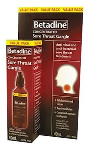 Sore Throat Treatments: Betadine Concentrated Sore Throat Gargle