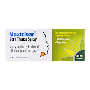 Maxiclear Sore Throat Spray 30ml