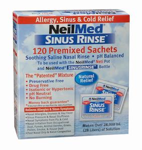 Natural Remedies For Cold Flu: NeilMed Sinus Rinse Nasal Wash Premixed packets 120