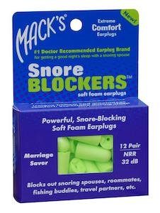 Earplugs: Macks Snore Blockers Soft Foam Earplugs 12 Pairs