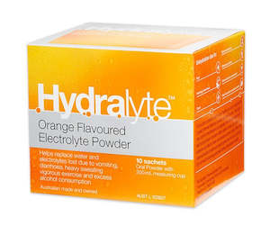 Electrolyte Maintenance Solution: Hydralyte Electrolyte Powder Orange Sachets 10