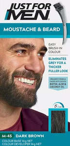 Hair Care: Just for Men Brush-In Colour Gel for Moustache & Beard - Dark Brown