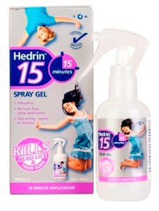 Head Lice Treatments Prevention: Hedrin 15 Spray Gel 100ml-DISCONTINUED-