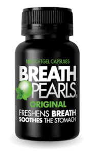 Myerton Natural Breath Pearls Original Peppermint and Parsley Flavour Gel Caps 150
