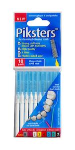 Piksters Interdental Brushes Size 2 White 0.8mm Straight 10