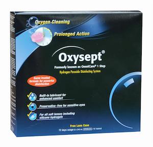 Cleaning Soaking Disinfecting Solution: Oxysept Hydrogen Peroxide Disinfecting System 72 Days usage (3 x 240ml / 72 tablets)
