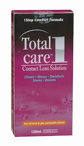 Cleaning Soaking Disinfecting Solution: Total Care 1 Contact Lens Solution 100ml
