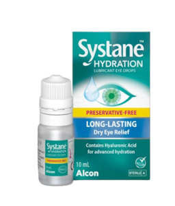 Moisturising Eye Drops: Systane Hydration Preservative-Free Lubricant Eye Drops 10mL