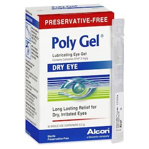 Moisturising Eye Drops: Poly Gel Lubricating Eye Gel 30 x 0.5g