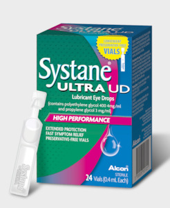 Moisturising Eye Drops: Systane Ultra UD Lubricating Eye Drops 24 x 0.4ml