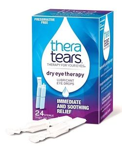 Moisturising Eye Drops: TheraTears Lubricant Eye Drops Preservative Free 24 x 0.6ml