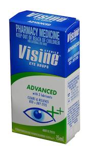 Eye Drops Wash: Visine Advanced Eye Relief Drops 15ml - Limit of 1 per customer