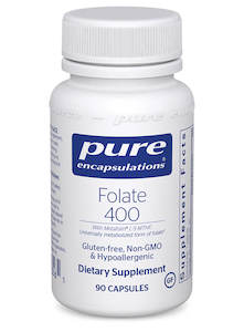 Pregnancy Vitamins: Pure Encapsulations Folate 400 Capsules 90