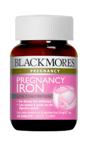 Pregnancy Vitamins: Blackmores Pregnancy Iron Tablets 30