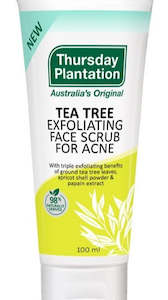 Acne Cleansers: Thursday Plantation Tea Tree Exfoliating Face Scrub For Acne 100ml