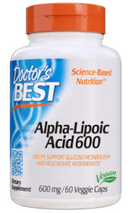 Doctor's Best Alpha Lipoic Acid 600mg Veggie Caps 60