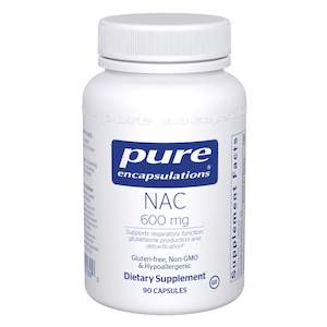 Body Detox Cleansing: Pure Encapsulations NAC (N-Acetyl-l-Cysteine) 600mg Capsules 90