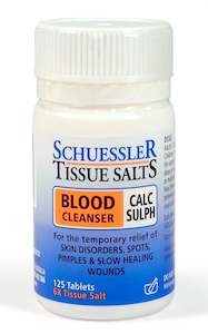 Body Detox Cleansing: Schuessler Tissue Salts Blood Cleanser Calc Sulph Tablets 125
